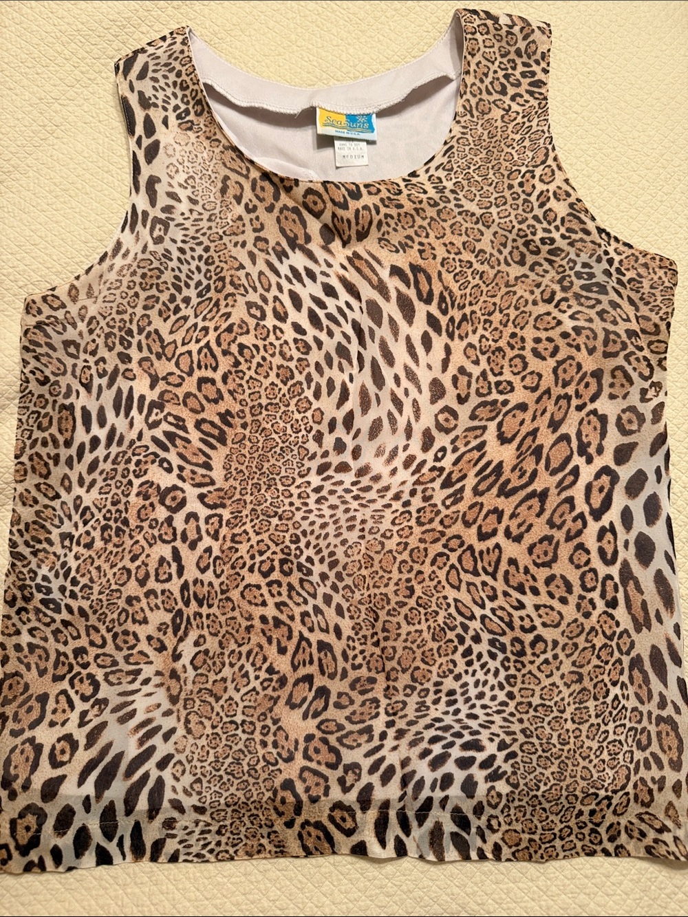 SeaSuns Sleeveless Leopard Print Tank Top -